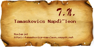 Tamaskovics Napóleon névjegykártya